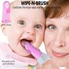 Brilliant Wipe N Brush by Baby Buddy, Silicone Toothbrush, Cleaner for Infants 4-16 Months Old, Use with Dental Wipe, Infant Oral Cleaning Products, Baby Registry Must Haves, Blue-Clear, 2 Brushes view 4