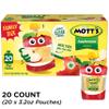 Mott's Applesauce, Made from Real Fruit, No Artificial Flavors, Good Source of Vitamin C, 3.2 oz Clear Pouches, 20 Pack view 3