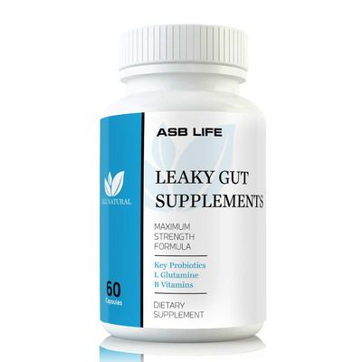 Flush Leaky Gut Supplements IBS Bloating nipation Supports Relief of Heartburn Gas, SIBO L Glutamine, Key Probiotics B Vitamins, Vitamin A