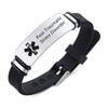 ZKXXJ Medical Alert ID Bracelet for Men Women - Silicone Adjustable Wristband Sos Emergency Identification Bracelets PTSD,Healthy ICE Allergy Bracelet for Boyfriend Girlfriend Dad Mom view 1