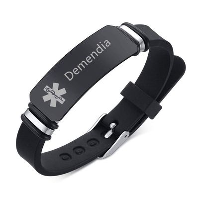 ZKXXJ Medical Alert ID Bracelet for Men Women - Silicone Adjustable Wristband Sos Emergency Identification Bracelets Demendia,Healthy ICE Allergy Bracelet for Boyfriend Girlfriend Dad Mom