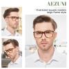 AEZUNI Large Reading Glasses Men Oversized Retro Square Readers 1.00 1.25 1.50 1.75 2.00 2.25 2.50 2.75 3.00 3.50 4.00 5.00 6.00 (Yellow 175) view 2