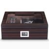Cedar Wood Cigar Humidor Set Travel Cigar Set with Hygrometer Humidifier Ashtray Cutter & Cigar Holder Case Storage Box view 2