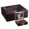 Cedar Wood Cigar Humidor Set Travel Cigar Set with Hygrometer Humidifier Ashtray Cutter & Cigar Holder Case Storage Box view 4