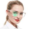 AEZUNI Oversized Bifocal Reading Glasses Women Big Frame Blue Light Readers 100 125 150 175 200 225 250 275 300 350 (Transparent,3.5) view 1