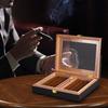 Cedar Wood Cigar Humidor Box Cigar Case With Humidifier Hygrometer Glass Humidors , for Business Wedding Anniversary Birthday Gift view 2