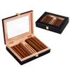 Cedar Wood Cigar Humidor Box Cigar Case With Humidifier Hygrometer Glass Humidors , for Business Wedding Anniversary Birthday Gift view 3