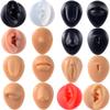 CHUANCI 1PC Soft Silicone Body Part Model Human Ear Mouth Eye Tongue Navel Model Display Puncture Display Simulation for Jewelry Display Teaching Tool (1PC Black Color Left Ear) view 1