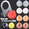 CHUANCI 1PC Soft Silicone Body Part Model Human Ear Mouth Eye Tongue Navel Model Display Puncture Display Simulation for Jewelry Display Teaching Tool (1PC Black Color Left Ear) view 2