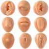 CHUANCI 1PC Soft Silicone Body Part Model Human Ear Mouth Eye Tongue Navel Model Display Puncture Display Simulation for Jewelry Display Teaching Tool (1PC Black Color Left Ear) view 4