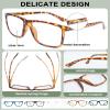 AEZUNI Large Reading Glasses Men Oversized Retro Square Readers 1.00 1.25 1.50 1.75 2.00 2.25 2.50 2.75 3.00 3.50 4.00 5.00 6.00 (Yellow 350) view 3