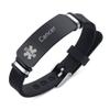 ZKXXJ Medical Alert ID Bracelet for Men Women - Silicone Adjustable Wristband Sos Emergency Identification Bracelets Cancer,Healthy ICE Allergy Bracelet for Boyfriend Girlfriend Dad Mom view 1