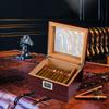Cedar Wood Lined Cigar Humidor Travel Case Cigar Box with Hygrometer Humidifier Cigar Holder Storage Box view 2