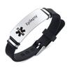 ZKXXJ Medical Alert ID Bracelet for Men Women - Silicone Adjustable Wristband Sos Emergency Identification Bracelets Epilepsy,Healthy ICE Allergy Bracelet for Boyfriend Girlfriend Dad Mom view 1