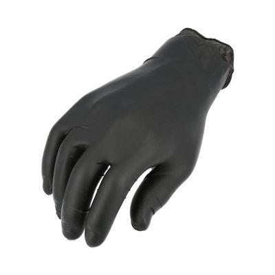PackagingSuppliesByMail PSBM Industrial Nitrile Disposable Gloves, 1000 Pack, Size X-Small, Black, Textured Fingertips, Latex Free & Powder Free Multi-Use Gloves
