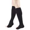 Truform 20-30 mmHg Medical Compression Stockings, Smooth Stretch Microfiber, Knee High, Open Toe, Black, 3X-Large view 3