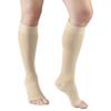 Truform 20-30 mmHg Compression Microfiber Stockings for Men and Women, Knee High Length, Open Toe, Beige, 2X-Large view 1