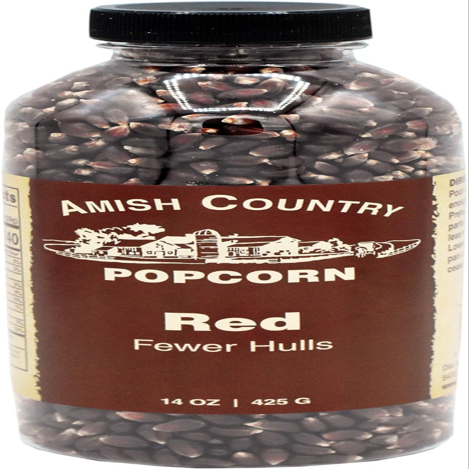 Amish Country Popcorn | 14 oz Bottle | Red Popcorn Kernels | Old Fashioned, Non-GMO and Gluten Free (14 oz Bottle)