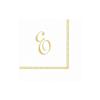 Caspari Hemstitch Paper Cocktail Napkins Letter E, 80 Napkins Included view 1