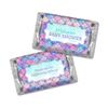 100ct Mermaid Baby Shower Favors Personalized Wrappers for Miniatures (100 Pack) DIY Party Favors for Guests view 1