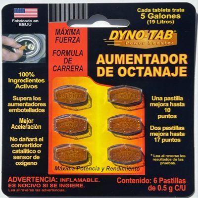 Dyno-tab Aumentador De Octanaje 6 pastillas de 0.5-g c/u (12)