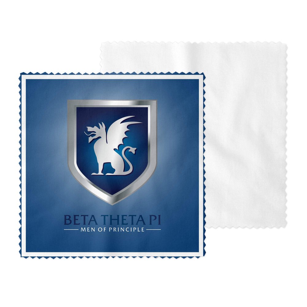 Beta Theta Pi Eyeglass Cleaner & Microfiber Cleaning Cloth (Beta Theta Pi - 3)