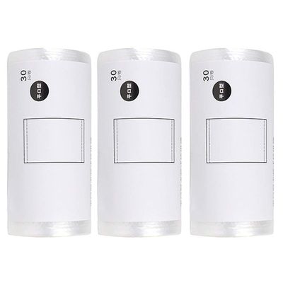 3rolls Portable Garbage Storage Bags Extra Strong Thick White Trash Bags for Home Office Car Kitchen Each Leakproof for Everyday Use