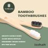 Isshah Extra Soft Bamboo Toothbrush, Micro Nano 20,000 Bristles Toothbrushes for Sensitive Gum, FSC Certified and PETA Approved, Pack of 8 view 2