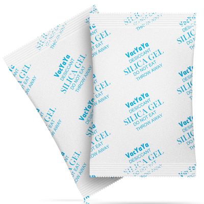 VacYaYa 20 Gram(50Packs) Food Grade Moisture Absorbers Silica Gel Packs Desiccant for Storage,Food Safe Dessicant Silica Gel Packets for Moisture Storage Control