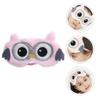 Eye Cover Animal Sleep Cute Novelty Cartoon Animal Owl Sleeping Plush Light Blocking Eye Shade Cover Blindfold with Elastic Strap for Adult Night Sleeping Pink Women Men Eye Cover view 2