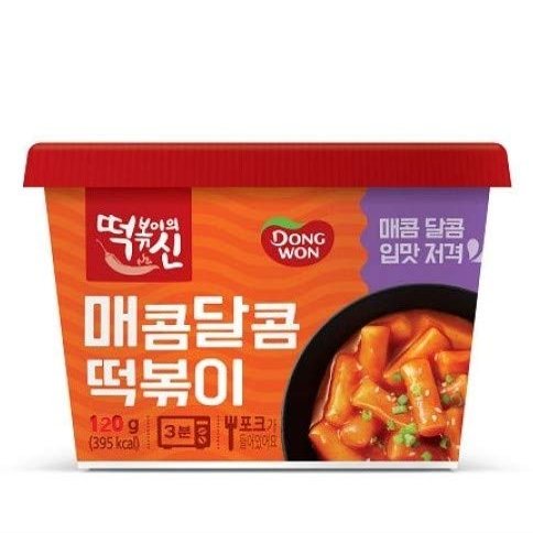 [Dong Won] God of Topokki Bowl Cheese Hot& Spicy Sweet & Spicy (120g/each) (Sweet & Spicy, 1)