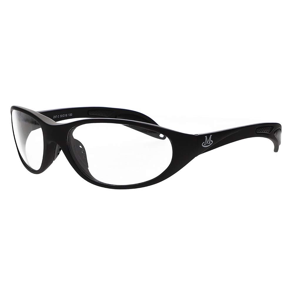 ATTENUTECH Lead Glasses, X-Ray Radiation Eye Protection, Lightweight Wrap-Around Nylon Frame with Soft Grip Temple Bars for Secure Fit (Black)
