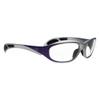 ATTENUTECH Lead Glasses, X-Ray Radiation Eye Protection, Lightweight Wrap-Around Nylon Frame with Soft Grip Temple Bars for Secure Fit (Silver Purple Fade) view 1