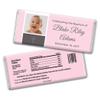 12ct Baptism Candy Favors Personalized Chocolate Bars (12 Pack) - Bubblegum Pink view 1