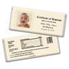 12ct Baptism Candy Favors Personalized Chocolate Bars (12 Pack) - Certificate with Photo view 1