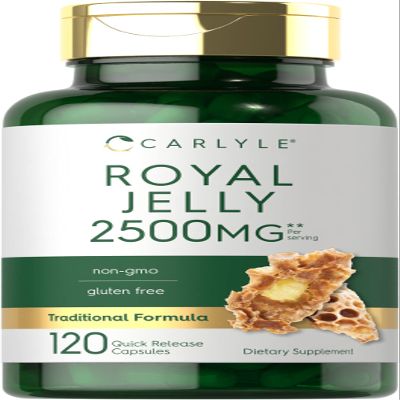 Carlyle Royal Jelly Capsule | 2500mg | 120 Count | Non-GMO and Gluten Free Formula | Traditional Supplement