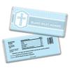 12ct Baptism Candy Favors Personalized Chocolate Bars (12 Pack) - Sky Blue Boy Baptism view 1