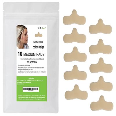 10 Pack CPAP Nose Pads - Nasal Pads for CPAP Masks - CPAP Supplies for CPAP Machine - Mask Comfort Pad - CPAP Cushions for Most Masks - Color Beige (Medium)