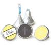 100ct Personalized Yellow Baptism Candy Kisses Favors - Candy Included - No Assembly Required view 1