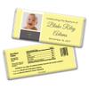 24ct Baptism Candy Gifts Personalized Chocolate Bars (24 Pack) - Yellow view 1