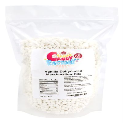 Sarah's Candy Factory Vanilla Mini Dehydrated Marshmallow Bits in Resealable Bag, 8 Oz