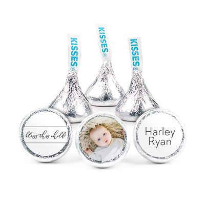 Personalized Baptism Kisses & Stickers (Assembly Required - 1 lb of Candy + 1 Sheet of Stickers) - Add Your Photo