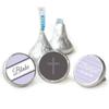 100ct Personalized Purple Baptism Candy Kisses Favors - Candy Included - No Assembly Required view 1