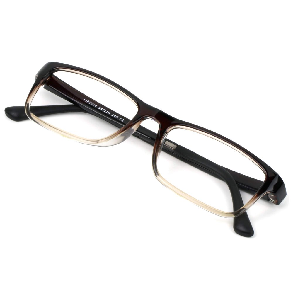 VisionGlobal Blue Light Blocking Glasses for Women/Men, Anti Eyestrain, Computer Reading, TV Glasses, Stylish Square Frame, Anti Glare (Brown, 3.75 Magnification)