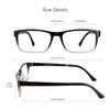 VisionGlobal Blue Light Blocking Glasses for Women/Men, Anti Eyestrain, Computer Reading, TV Glasses, Stylish Square Frame, Anti Glare (Brown, 3.75 Magnification) view 3