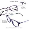 VisionGlobal Blue Light Blocking Glasses for Women/Men, Anti Eyestrain, Computer Reading, TV Glasses, Stylish Square Frame, Anti Glare (Purple, 3.00 Magnification) view 2