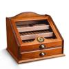 Cedar Cigar Humidor Case Removable Tray Cigar Desktop Storage Box with Hygrometer Humidifier, Cigar Case Hold 100 Cigars - Gift for Smoker view 1