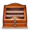 Cedar Cigar Humidor Case Removable Tray Cigar Desktop Storage Box with Hygrometer Humidifier, Cigar Case Hold 100 Cigars - Gift for Smoker view 3