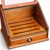 Cedar Cigar Humidor Case Removable Tray Cigar Desktop Storage Box with Hygrometer Humidifier, Cigar Case Hold 100 Cigars - Gift for Smoker view 4