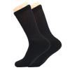 AWS/American Made Diabetic Crew Socks for Men Seamless Loose Fit Socks with Non Binding Top (Black, 3 Pairs, Socks Size 13-15) view 2